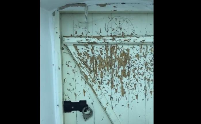 Мінкульт показав двері Лаври після УПЦ МП зі слідами метання ножів