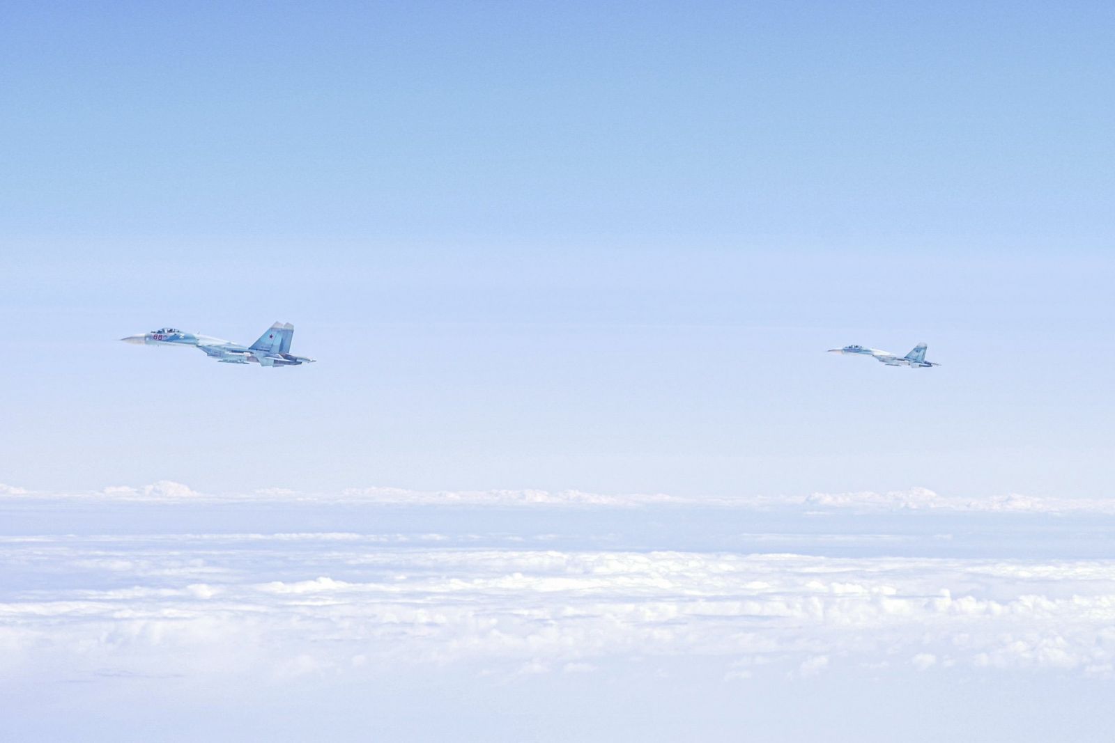 Російські літаки над Балтійським морем. Фото: ВПС Німеччини