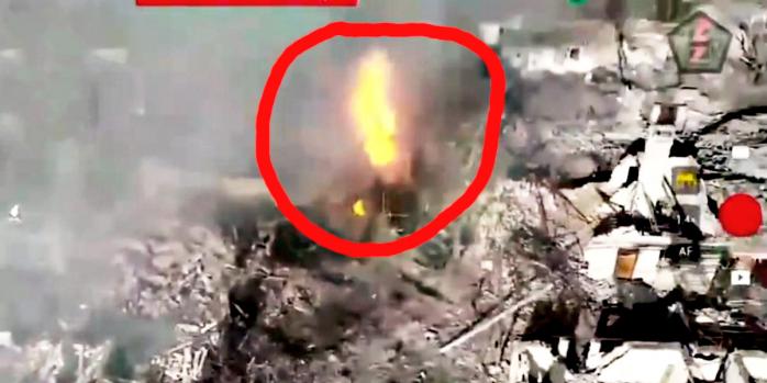 Знищення російського Т-90 «Прорив», скріншот відео