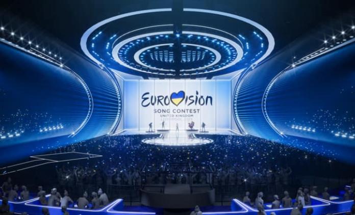 On the day of the Eurovision final London will glow with blue and yellow lights.