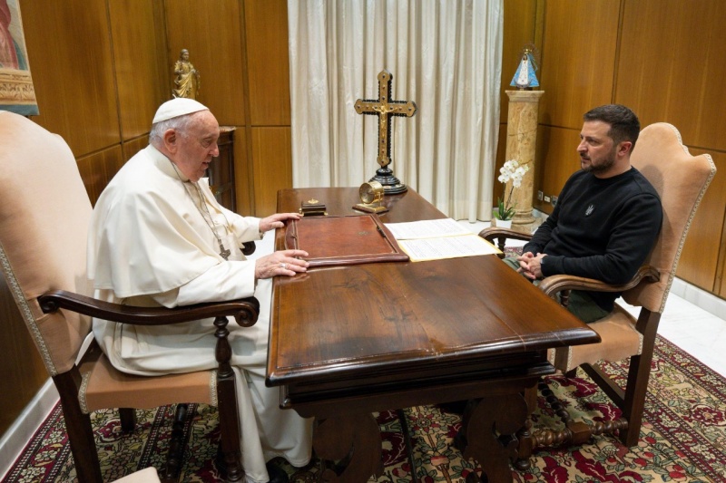 Зеленський зустрівся з Папою Римським. Фото: Vatican News