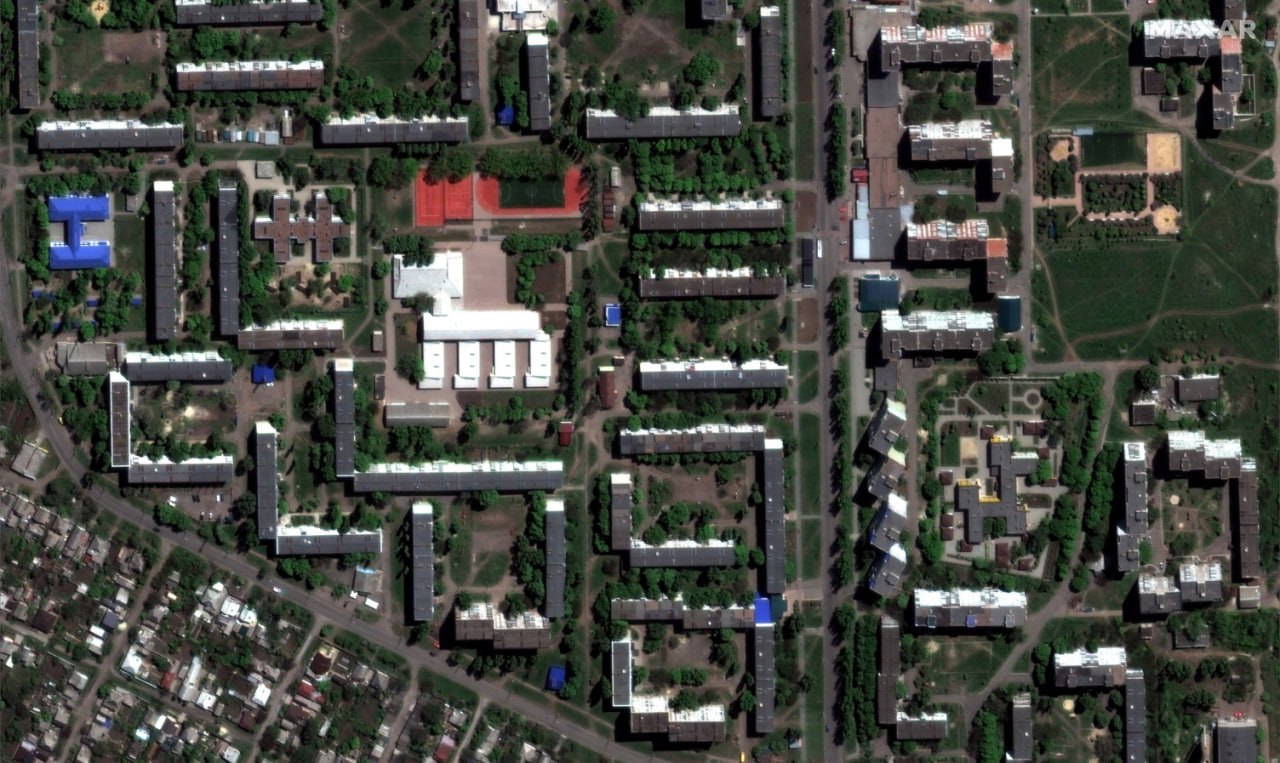 Супутникові знімки Бахмута. Фото: Maxar