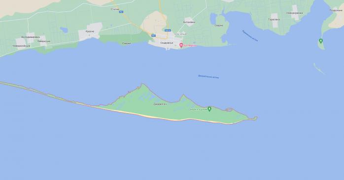 Остров Джарылгач: Гугл-карты