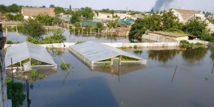 Подрыв дамбы Каховской ГЭС привел к значительным затоплениям, фото: социальные сети
