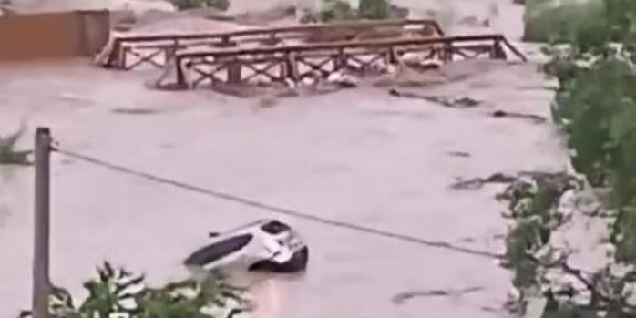Наводнение на Львовщине, скриншот видео