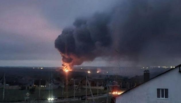 Мощный пожар вспыхнул в российском курске. Фото: