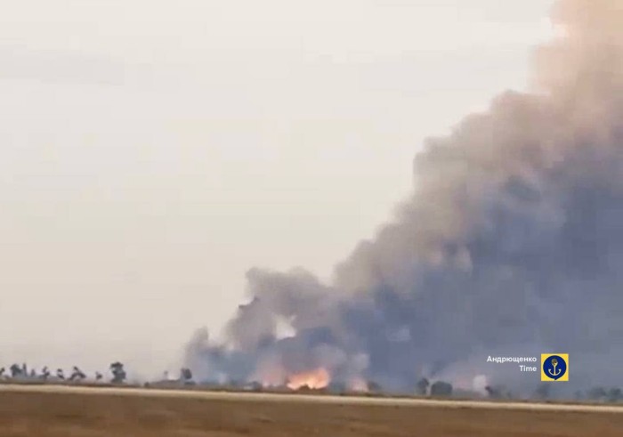 Детонація складу боєкомплекту рашистів на Херсонщині, фото: Петро Андрющенко