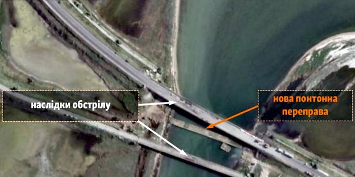 Спутниковый снимок Чонгарского моста, фото: «Схемы»