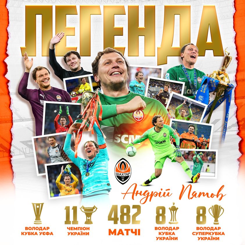 Голкіпер Андрій Пятов. Фото: ФК «Шахтар»