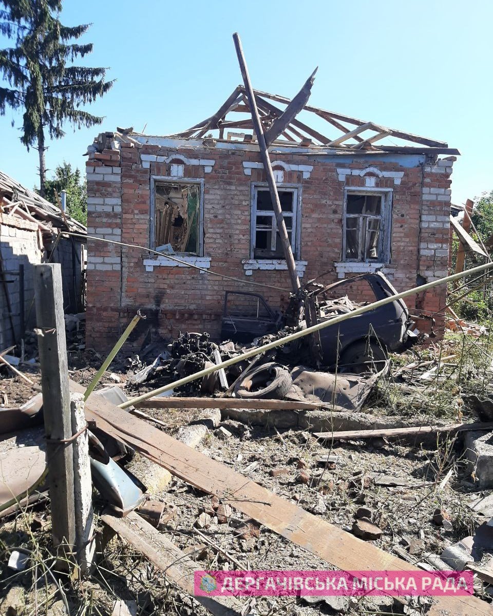 Наслідки обстрілу Козачої Лопані. Фото: В’ячеслав Задоренко