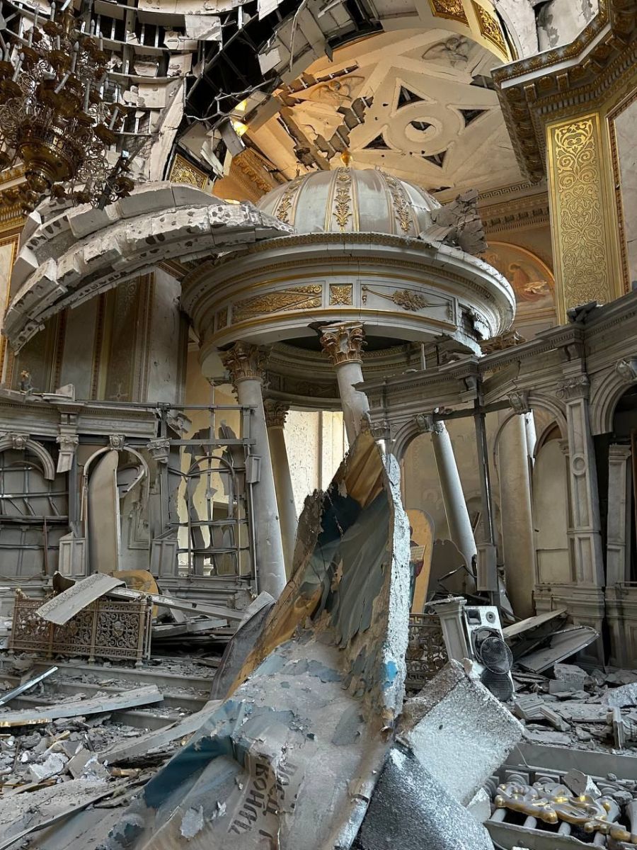 Руйнування в Одесі. Фото: Одеська єпархія УПЦ