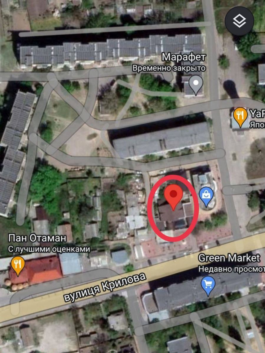 Будинок гауляйтера підірвали в окупованих Олешках. Фото: «Оперативний ЗСУ»