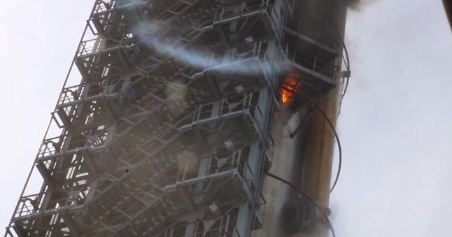 Пожежа спалахнула на Мозирському НПЗ. Фото: 