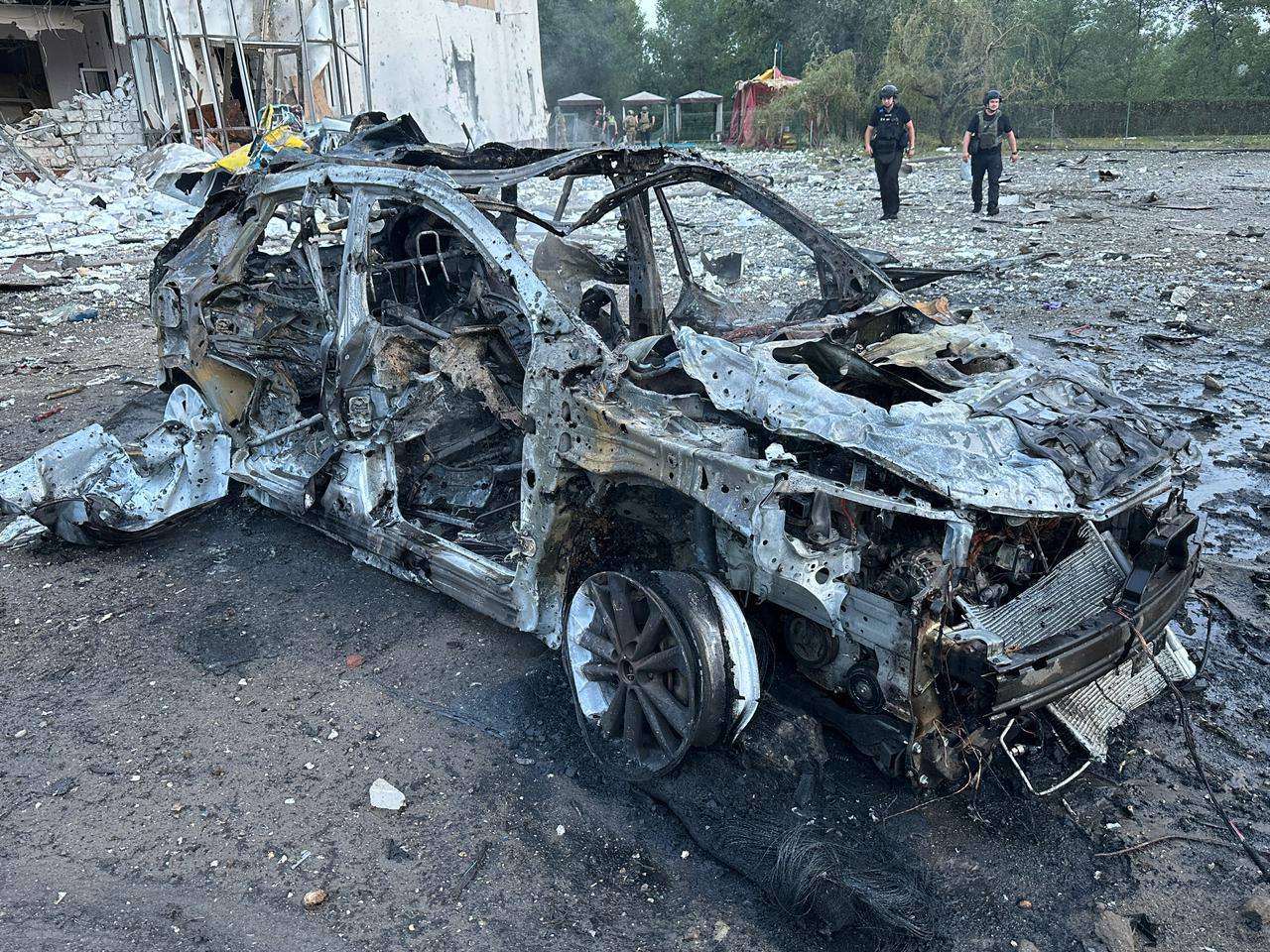 Наслідки обстрілу Запоріжжя. Фото: Юрій Малашко