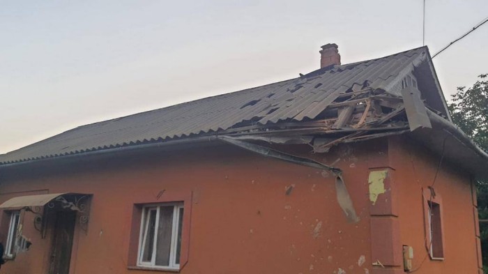 Наслідки падіння уламків російської ракети на Івано-Франківщині, фото: Івано-Франківська ОВА