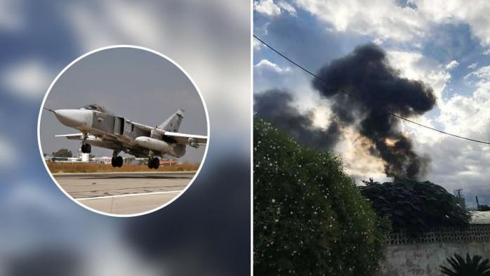 Бомбардировщик Су-24 упал в Волгоградской области рф