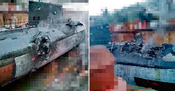 Подлодка «Ростов-на-Дону» пострадала в результате украинского ракетного удара, фото: Defense Express