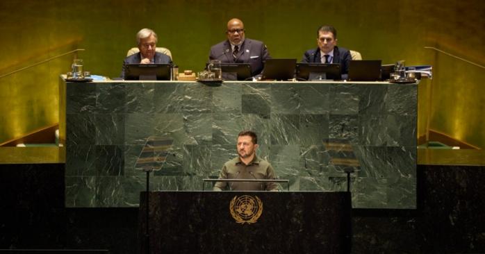 Володимир Зеленський виступив в ООН, фото: Офіс президента