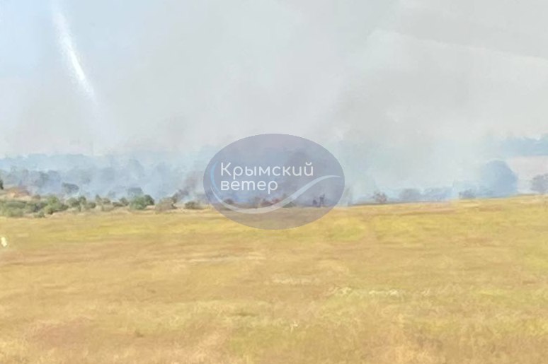 Пожежа під Севастополем. Фото: «Кримський вітер»