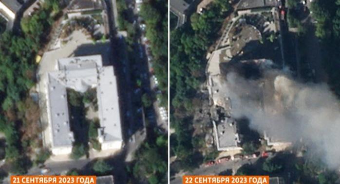 ССО атаковали штаб ЧФ рф во время совещания руководителей — спутниковые фото