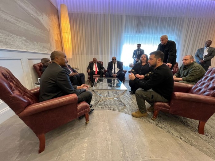Під час зустрічі Володимира Зеленського та Абдель Фаттаха аль-Бургана, фото: Офіс президента