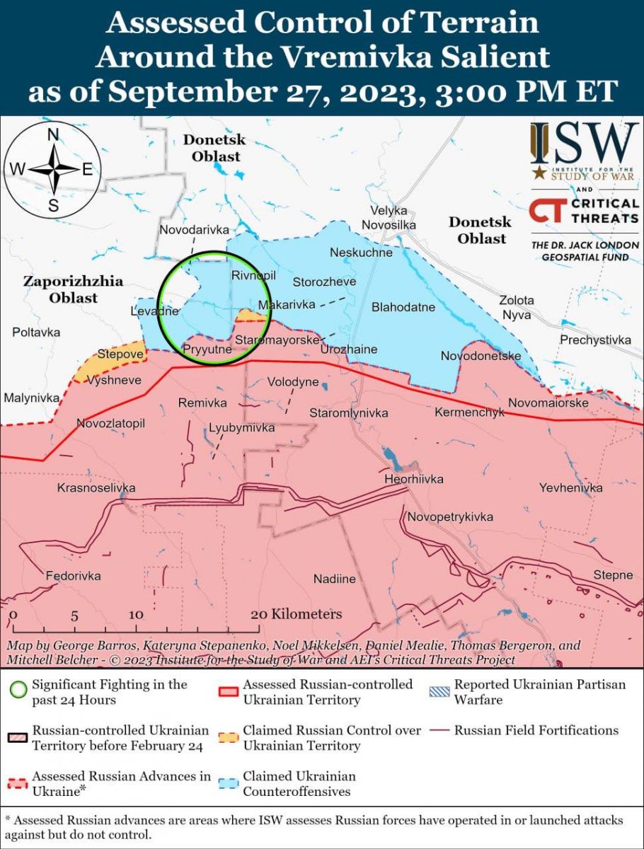 Бої на півдіні, карта - ISW