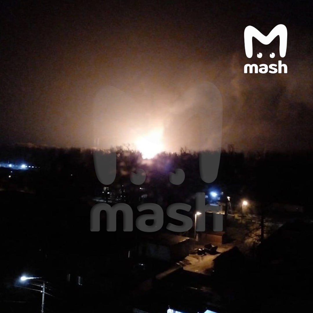 Пожежа на пороховому заводі в росії. Фото: Telegram-канали