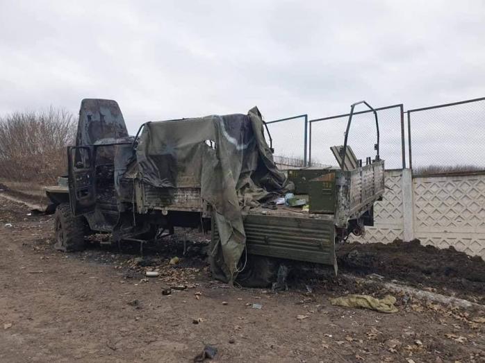 Бійці ССО знищили вантажівку з іранськими снарядами для «Граду». Фото: Генштаб