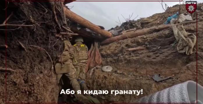 Во время штурма российских позиций, скриншот видео