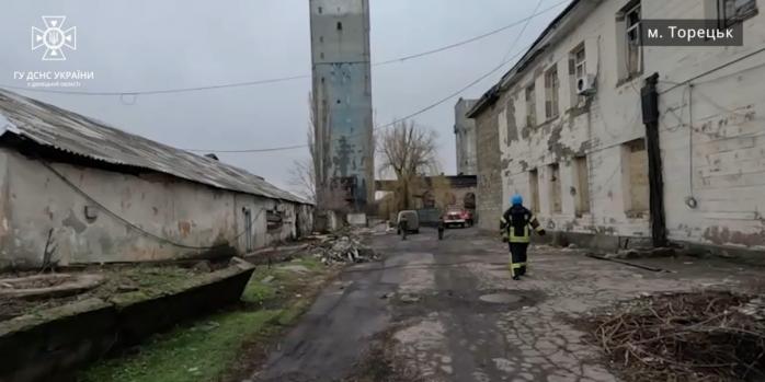 Рашисты 21 декабря нанесли авиаудар по шахте в Торецке, видео скриншот