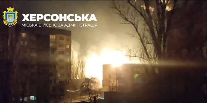 Наслідки російського обстрілу Херсона, скріншот відео