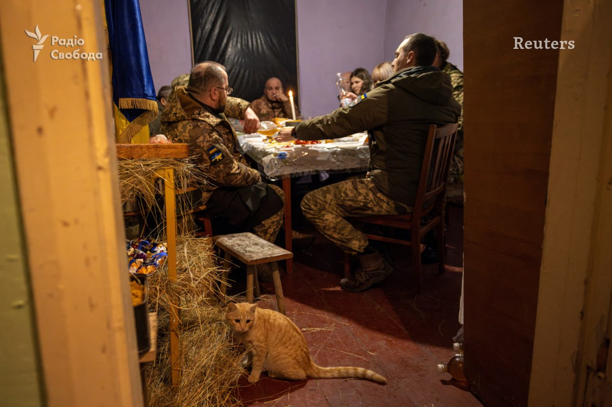 Святвечір на передовій в Україні. Фото: Reuters 