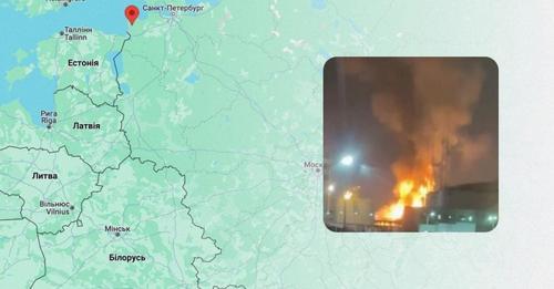 Возле Питера горит терминал газовой компании, в россию снова прилетали беспилотники