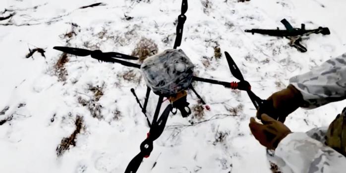 Застосування безпілотника українськими військовими, скріншот відео