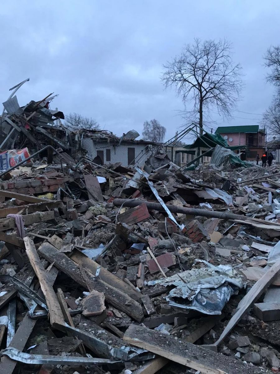 Руйнування у Золочеві. Фото: Олег Синєгубов у Telegram