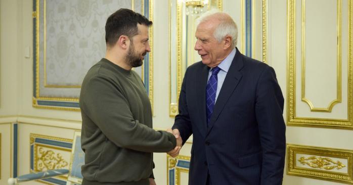 Зеленский встретился с Боррелем в Киеве. Скриншот с видео