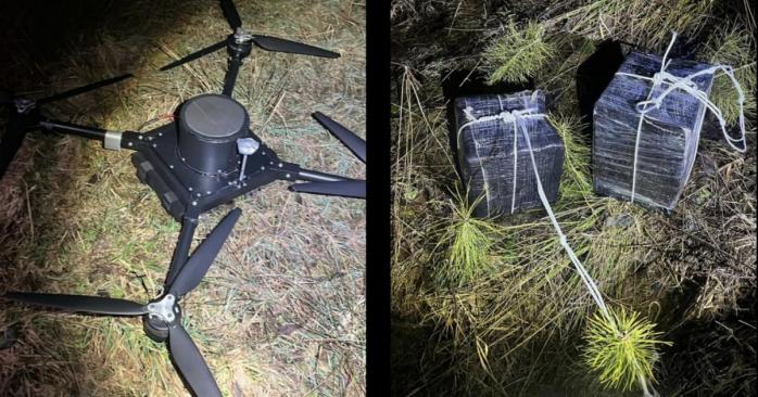 На Волыни пограничники сбили дрон с наркотиками, фото: СБУ