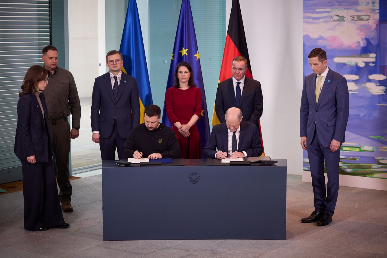 Україна та Німеччина підписали безпекову угоду. Фото: Олаф Шольц у соцмережах