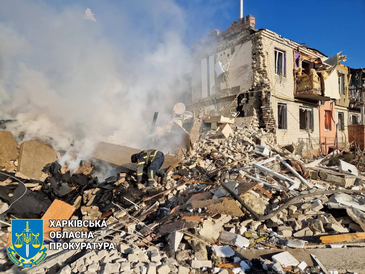 Наслідки бомбардування Куп’янська. Фото: Офіс генпрокурора