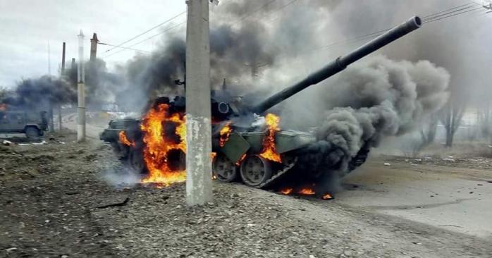 Третья штурмовая уничтожила российский танк. Фото: