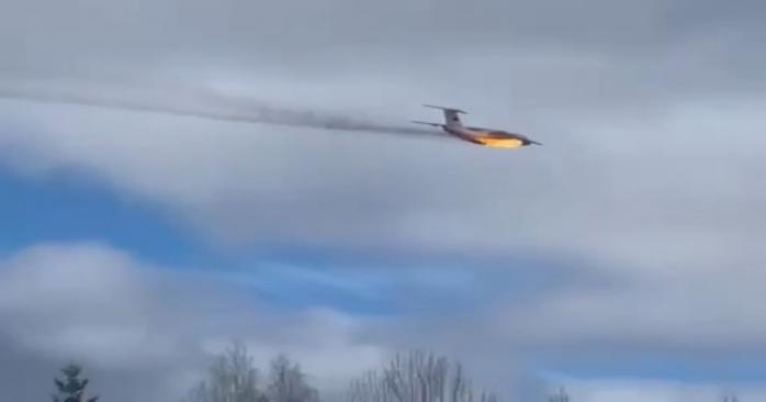 Падіння російського літака, скріншот відео
