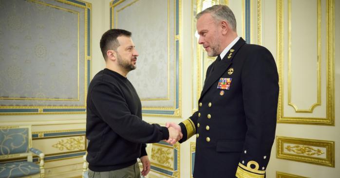 Зеленский встретился с главой военного комитета НАТО. Фото: ОП
