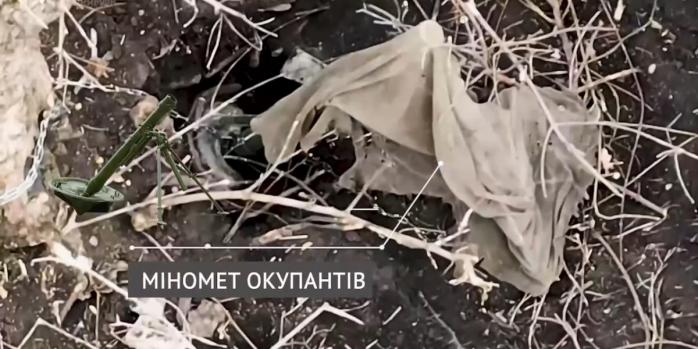 Знищення російського міномета, скріншот відео