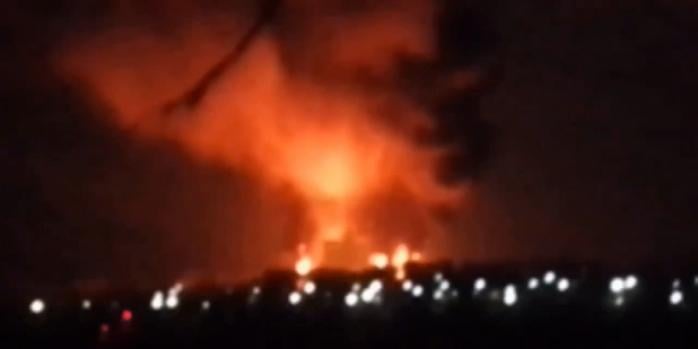 Пожежа на об’єкті паливно-енергетичного комплексу у Смоленській області, скріншот відео