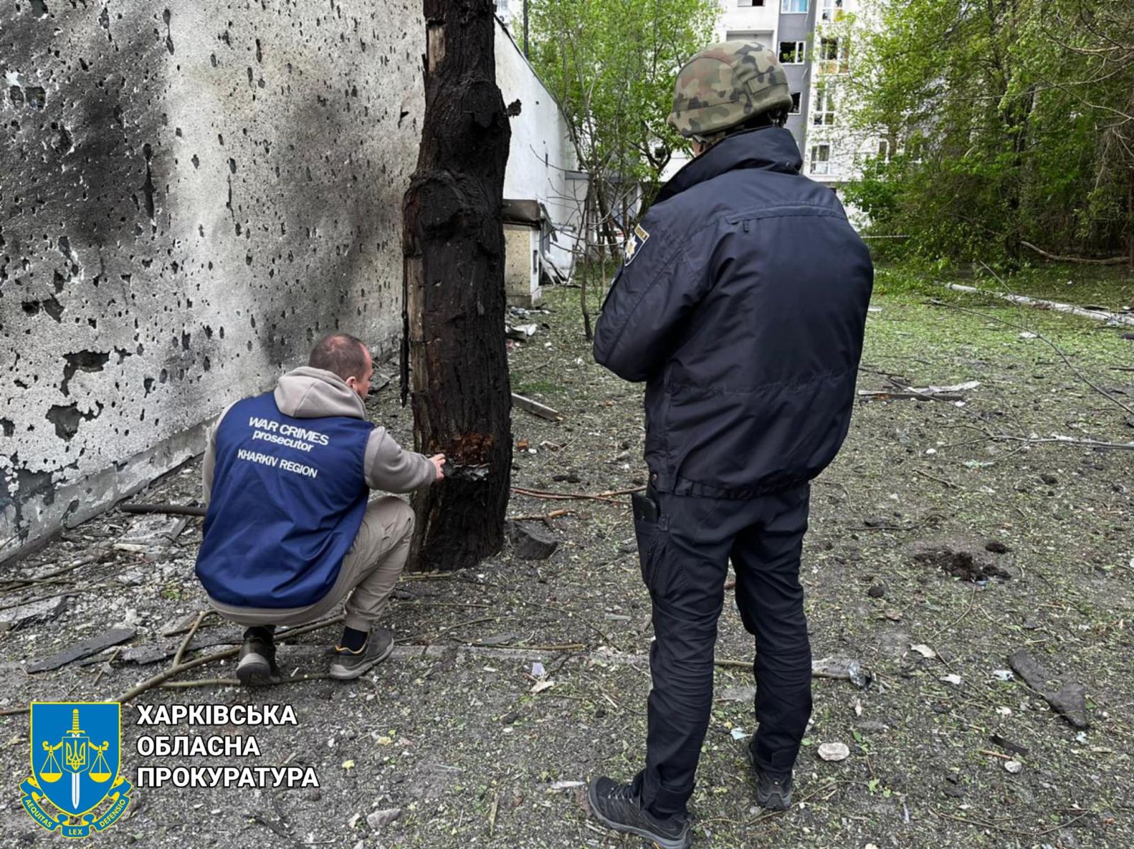 Наслідки бомбардування Харкова. Фото: прокуратура