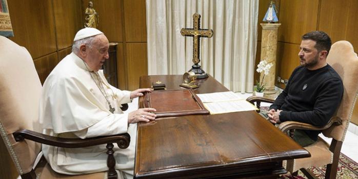 Папа Римский Франциск и Владимир Зеленский, фото: «ТВ Центр»