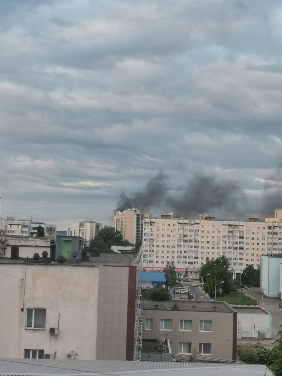 Пожежі в Бєлгороді. Фото: російські ЗМІ