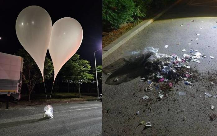 КНДР отправила в Южную Корею 150 воздушных шаров с мусором и навозом. Фото: 