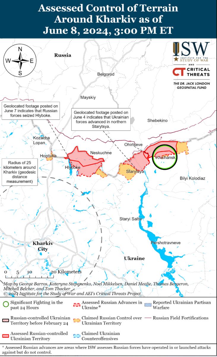 Окупанти, ймовірно, захопили ще одне село на Харківщині. Карта: ISW