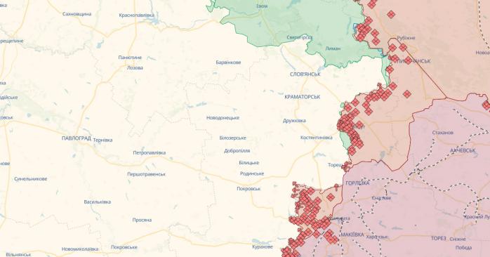 Окупанти досягли певних успіхів на Донбасі. Карта: DeepState